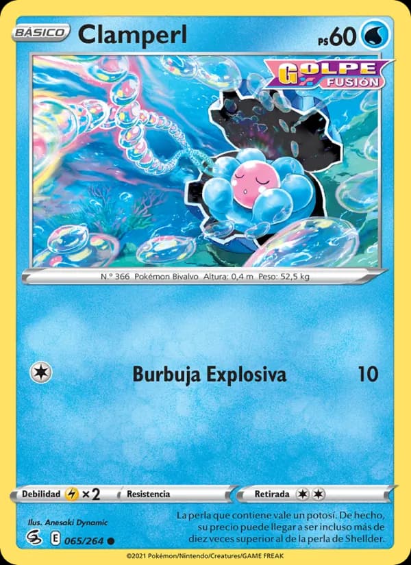 Clamperl card in Spanish