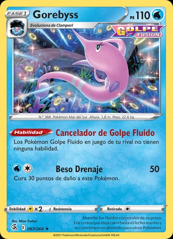 Gorebyss card in Spanish
