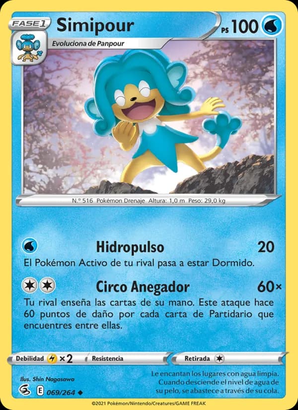 Simipour card in Spanish