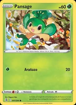 Pansage card in Spanish