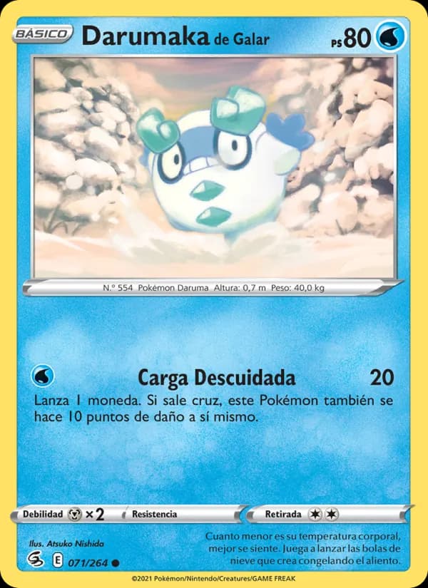 Darumaka de Galar card in Spanish