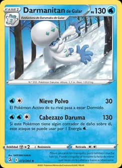 Darmanitan de Galar card in Spanish