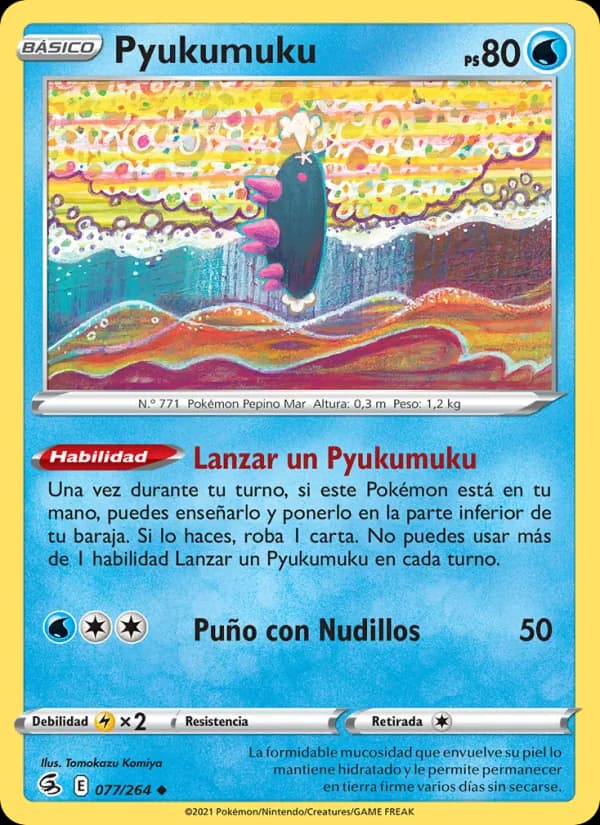 Pyukumuku card in Spanish