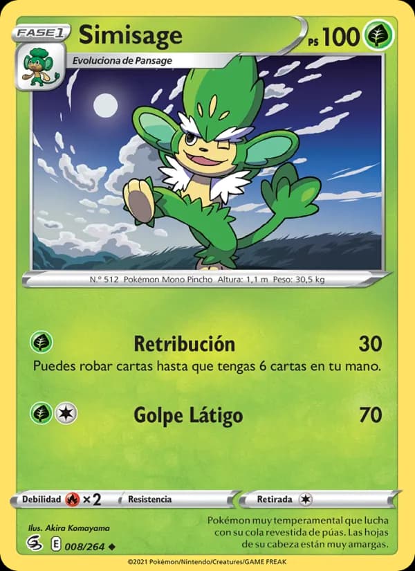 Simisage card in Spanish