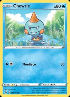 Chewtle card in Spanish