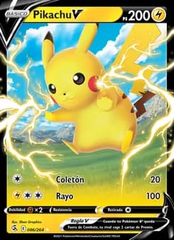 Pikachu V card in Spanish
