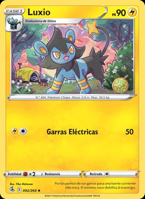 Luxio card in Spanish