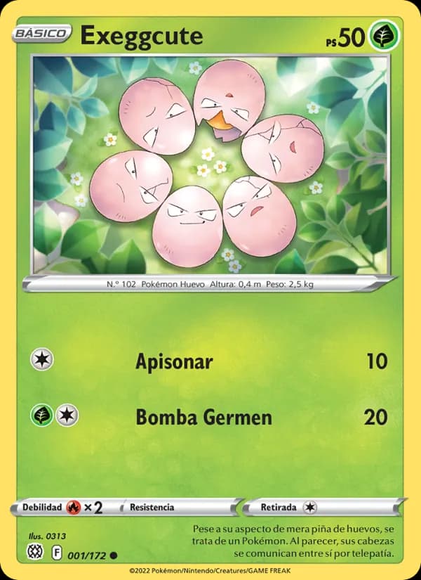 Exeggcute card in Spanish
