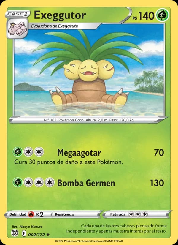 Exeggutor card in Spanish