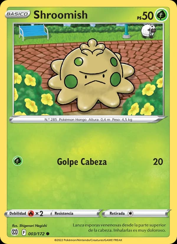 Shroomish card in Spanish