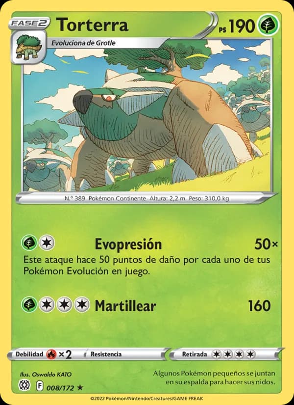 Torterra card in Spanish