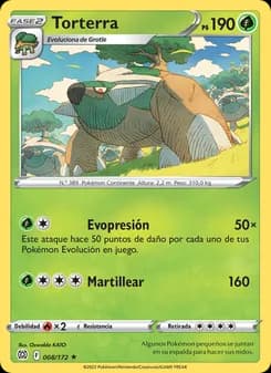 Torterra card in Spanish