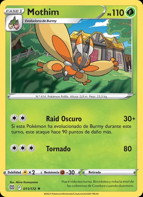 Mothim card in Spanish