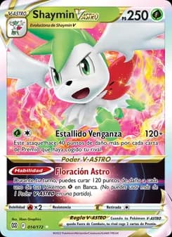 Shaymin V-ASTRO card in Spanish