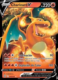 Charizard V card in Spanish