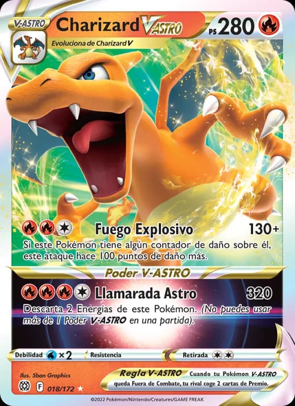 Charizard V-ASTRO card in Spanish