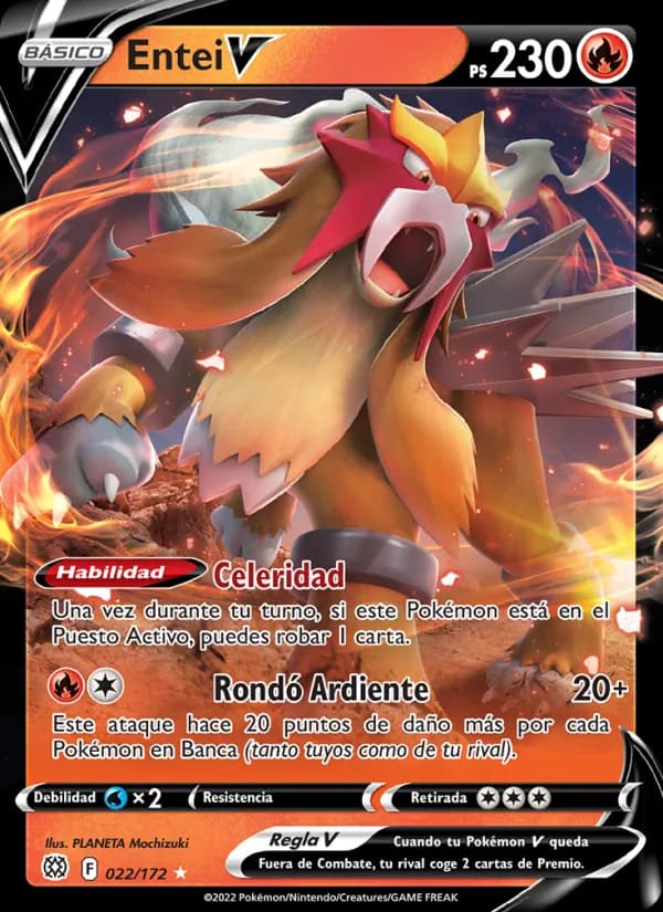 Entei V card in Spanish