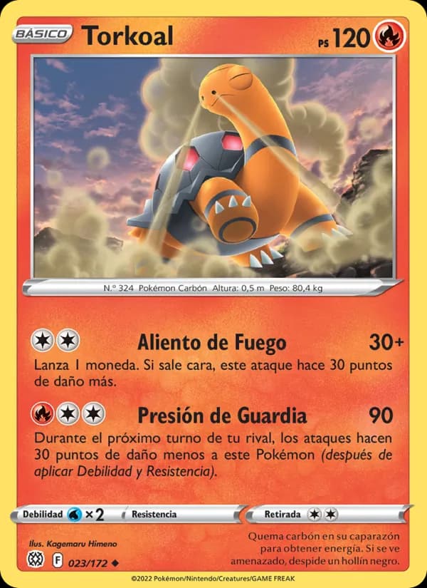 Torkoal card in Spanish