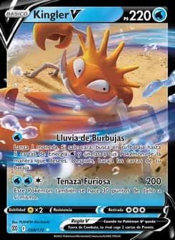 Kingler V card in Spanish