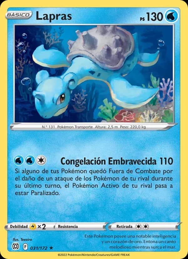 Lapras card in Spanish