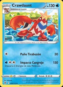 Crawdaunt card in Spanish