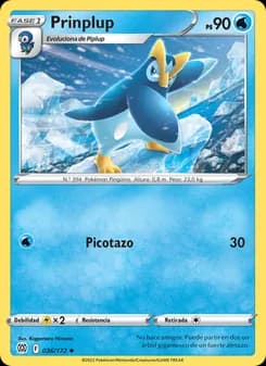 Prinplup card in Spanish