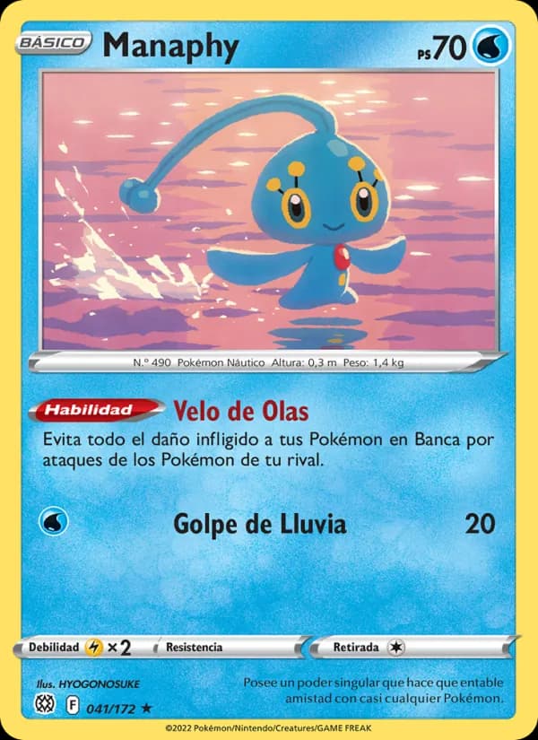 Manaphy card in Spanish