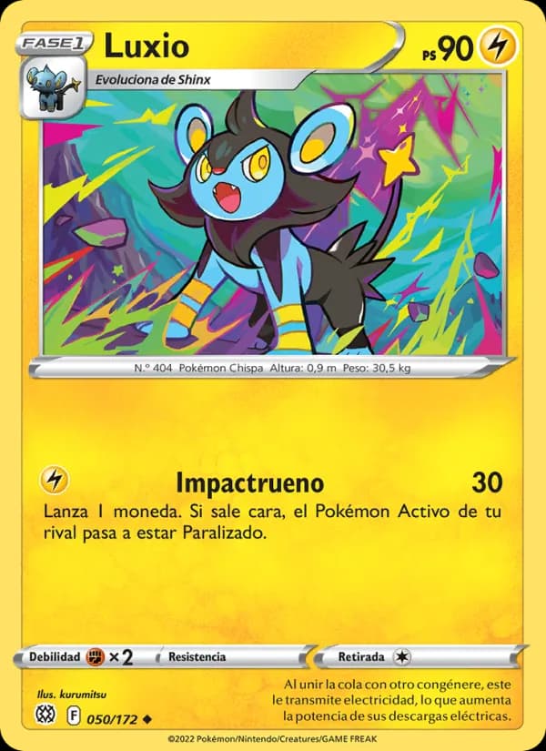 Luxio card in Spanish