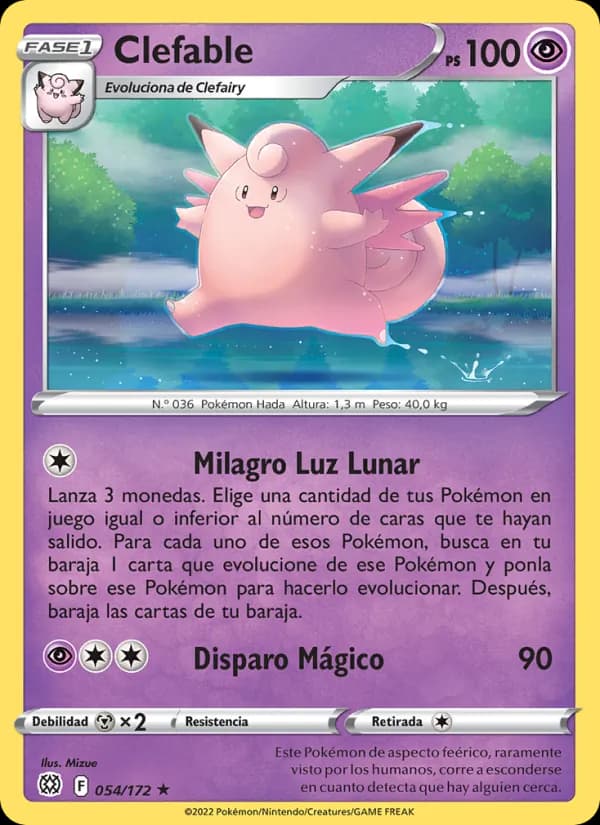 Clefable card in Spanish