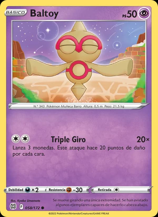 Baltoy card in Spanish