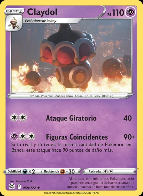 Claydol card in Spanish