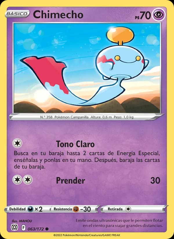 Chimecho card in Spanish