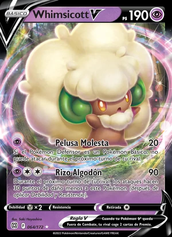 Whimsicott V card in Spanish