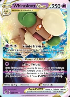 Whimsicott V-ASTRO card in Spanish