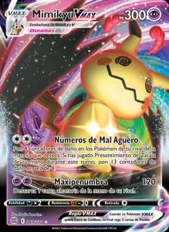 Mimikyu VMAX card in Spanish