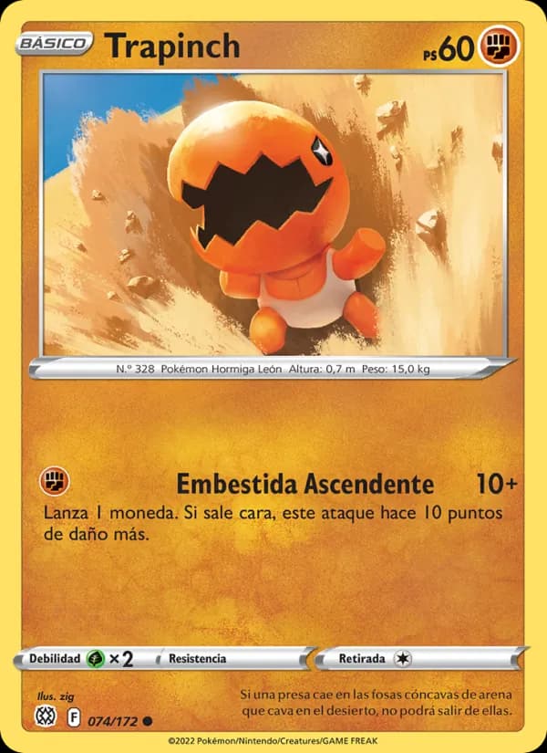 Trapinch card in Spanish