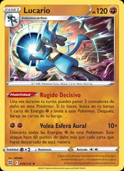 Lucario card in Spanish