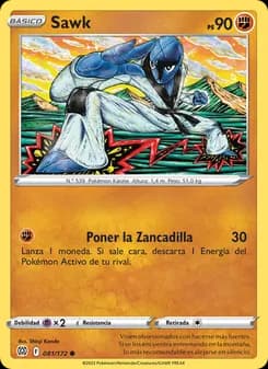 Sawk card in Spanish