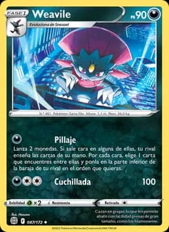Weavile card in Spanish