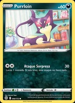 Purrloin card in Spanish