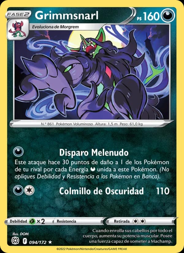 Grimmsnarl card in Spanish