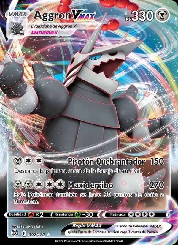 Aggron VMAX card in Spanish