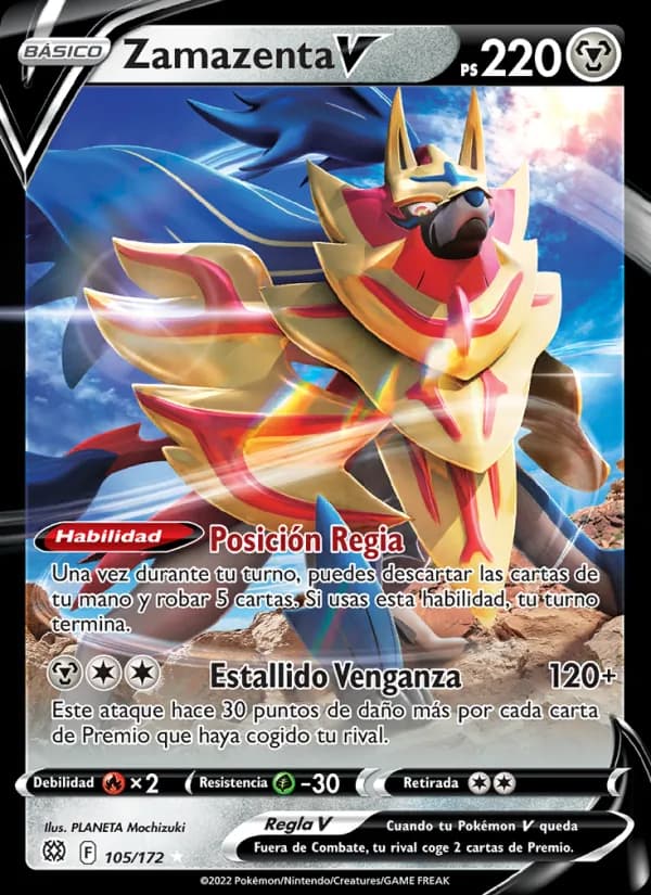 Zamazenta V card in Spanish