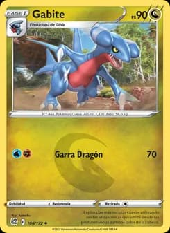 Gabite card in Spanish