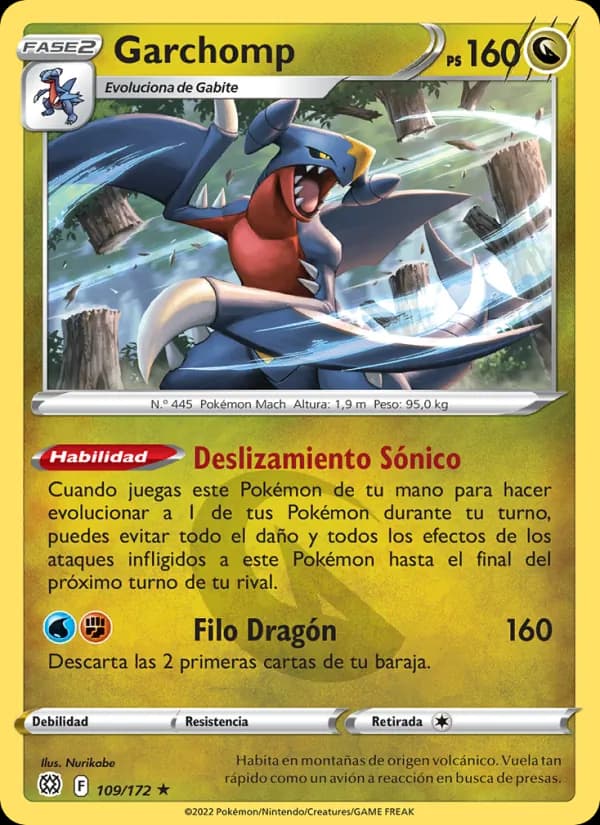 Garchomp card in Spanish