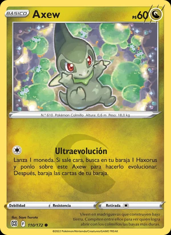 Axew card in Spanish