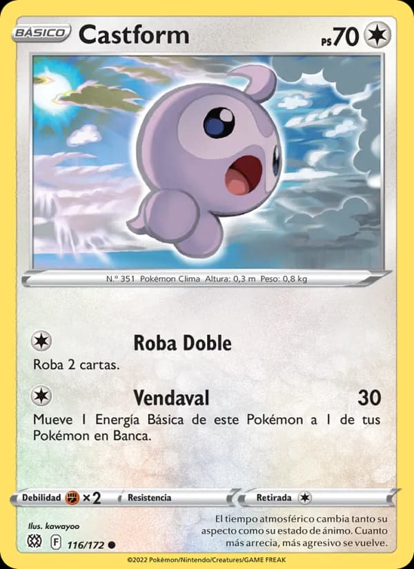 Castform card in Spanish