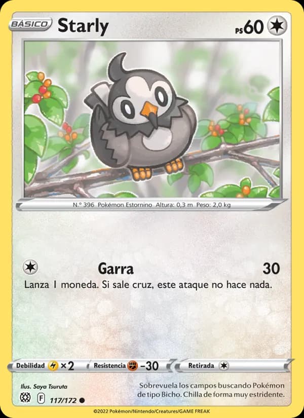 Starly card in Spanish