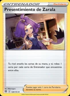 Presentimiento de Zarala card in Spanish