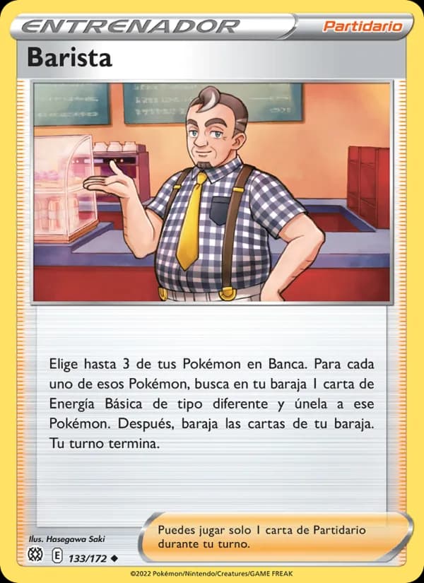Barista card in Spanish